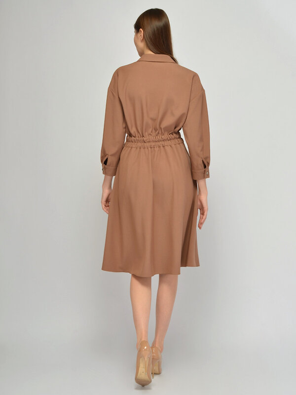VISERDI Платье 574740 9047-кэм 4452030 кофейный