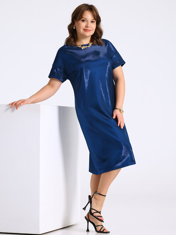 Апрель Платье 574753 1ЖПК4887933 василек с блеском