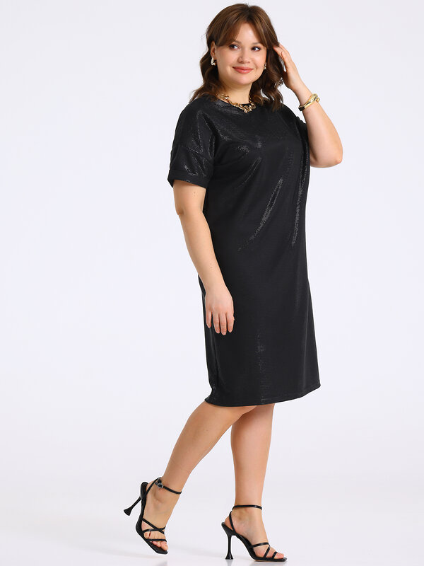 Апрель Платье 574756 1ЖПК4887933 черный с блеском