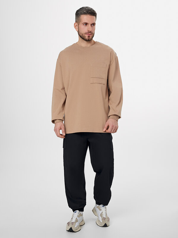 MARK FORMELLE Лонгслив 574967 121964 серебристый бежевый