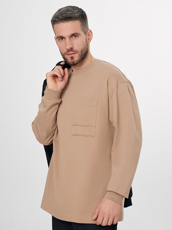 MARK FORMELLE Лонгслив 574967 121964 серебристый бежевый