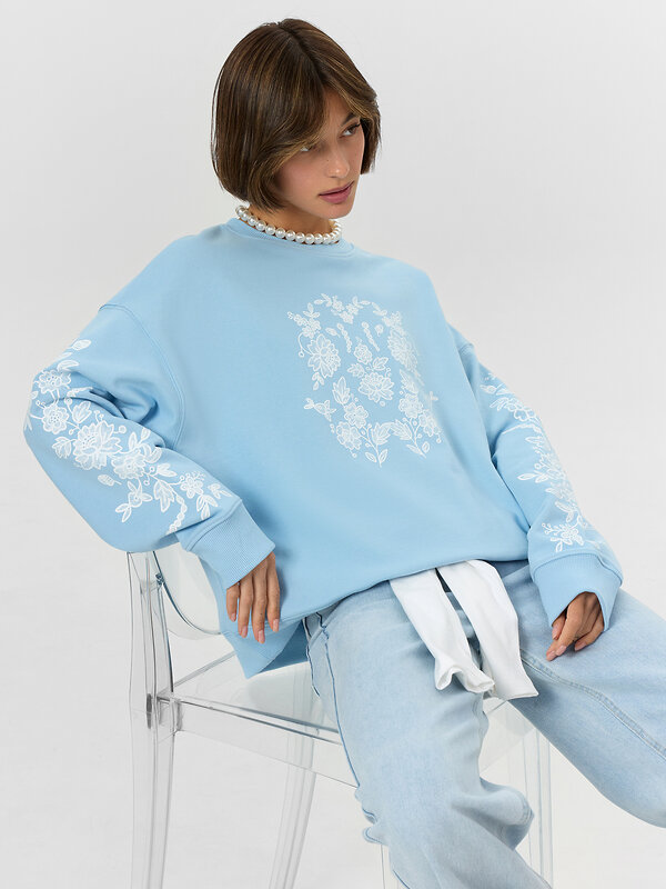 MARK FORMELLE Свитшот 574980 122813/1 св.голубой +печать