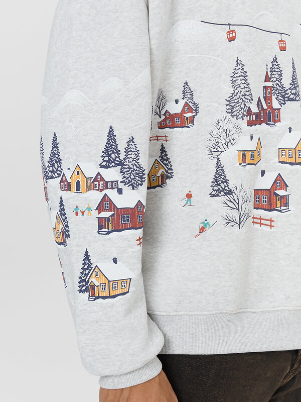 MARK FORMELLE Свитшот 574983 121866/1 серый меланж+печать