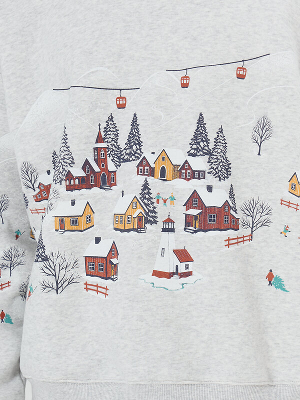 MARK FORMELLE Свитшот 574983 121866/1 серый меланж+печать