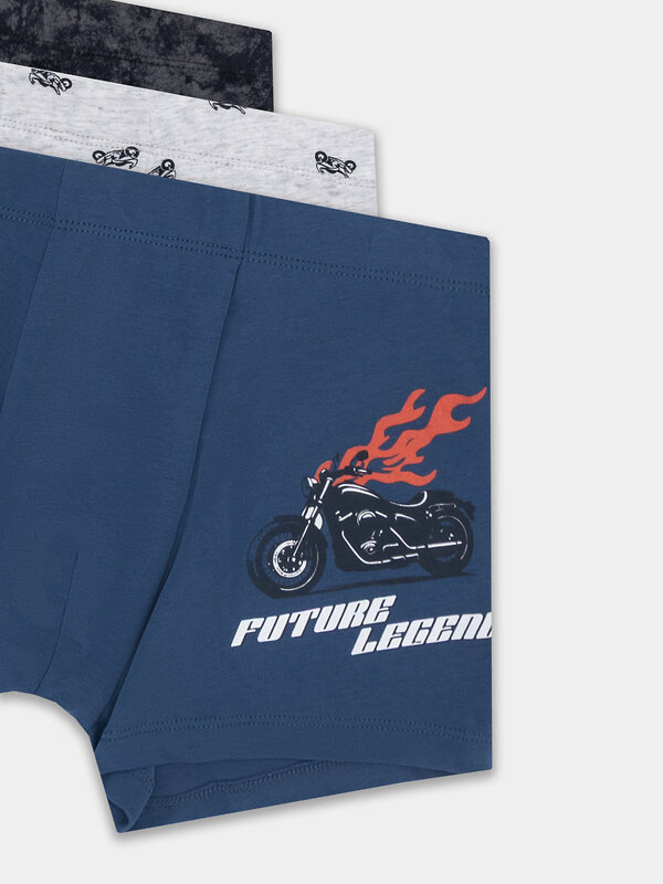 MARK FORMELLE Трусы 574993 413352-3 синий +мотоциклы на св.сером меланже +варка на черном