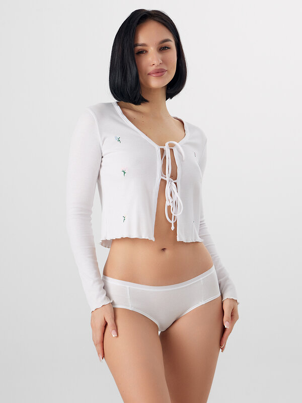 MARK FORMELLE Трусы 575008 412263-3 белый + обжаренный миндаль + черный