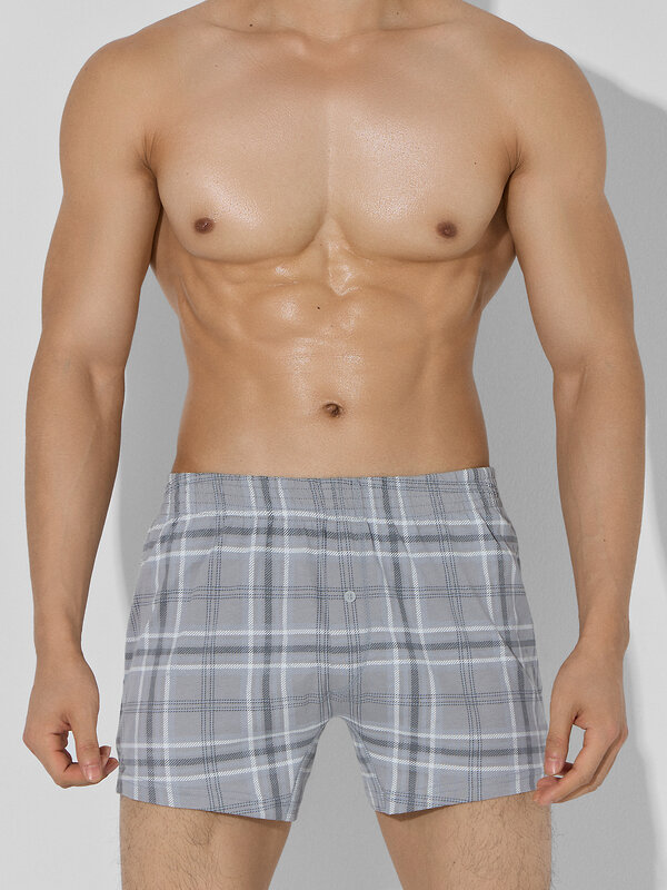 MARK FORMELLE Трусы 575022 411152-2 св.серая клетка +голубая клетка на т.синем