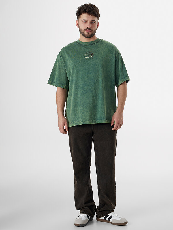 MARK FORMELLE Футболка 575029 111899 ACID WASH травяной +печать