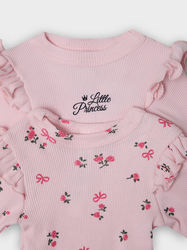 MARK FORMELLE Боди детское 575037 13017-2 розовый +цветочки на розовом