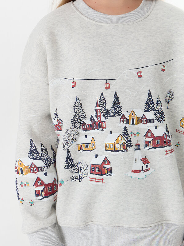 MARK FORMELLE Свитшот 575080 127897/1 серый меланж+печать3