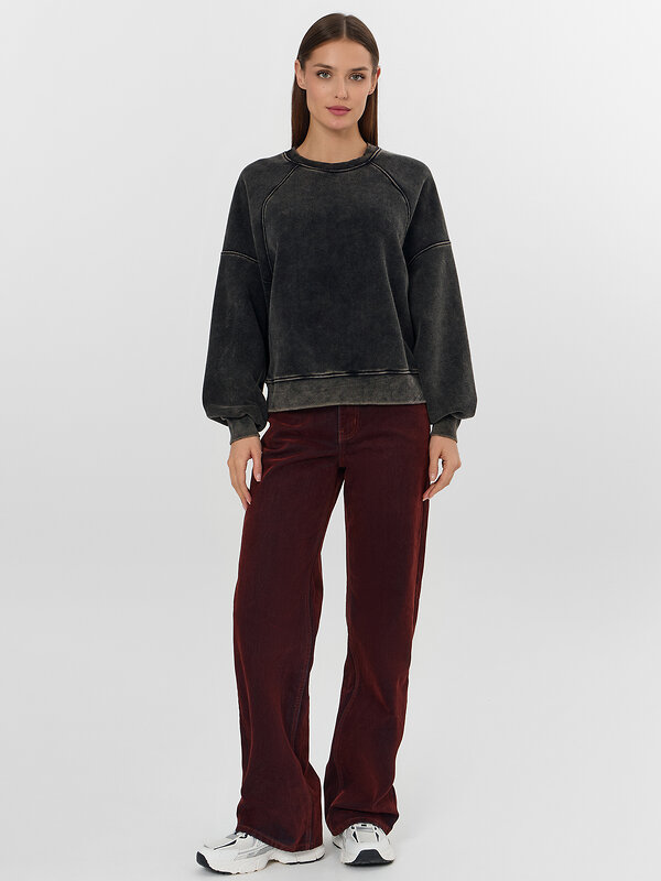 MARK FORMELLE Свитшот 575083 122778/1 ACID WASH черный