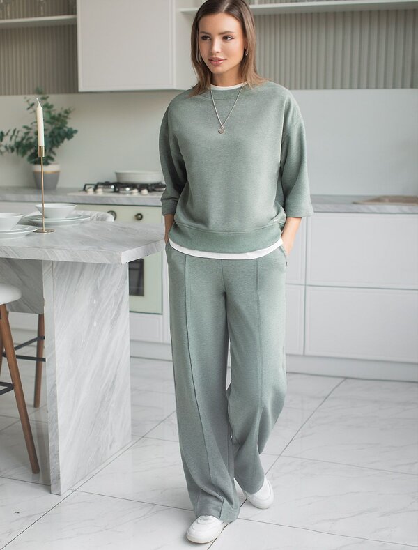 VILATTE Брюки 575108 D44.157 оливковый меланж