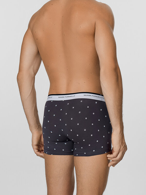 MARK FORMELLE Трусы 575109 411221-2 прямоугольники на т.сером +черный