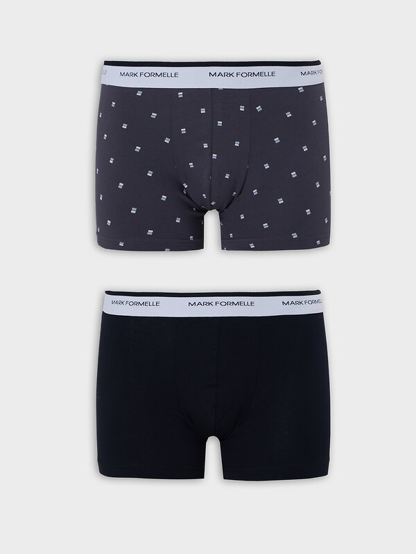 MARK FORMELLE Трусы 575109 411221-2 прямоугольники на т.сером +черный