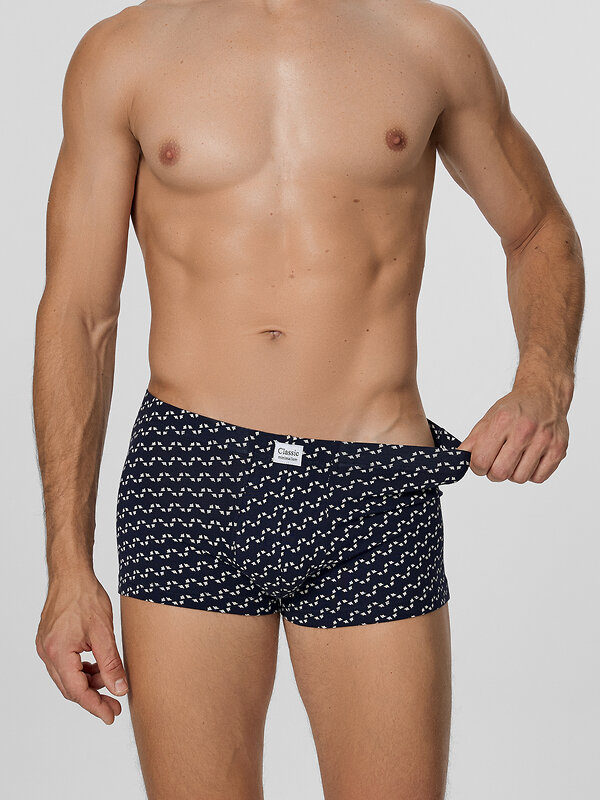 MARK FORMELLE Трусы 575113 411229-2 диагональн. узор на гл.синем +черный