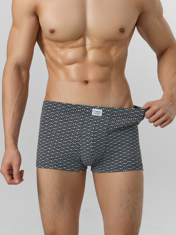 MARK FORMELLE Трусы 575115 411229-2 квадратный узор на черном +св.серый