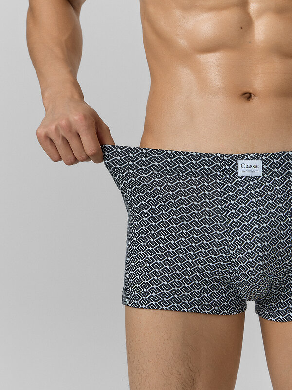 MARK FORMELLE Трусы 575115 411229-2 квадратный узор на черном +св.серый