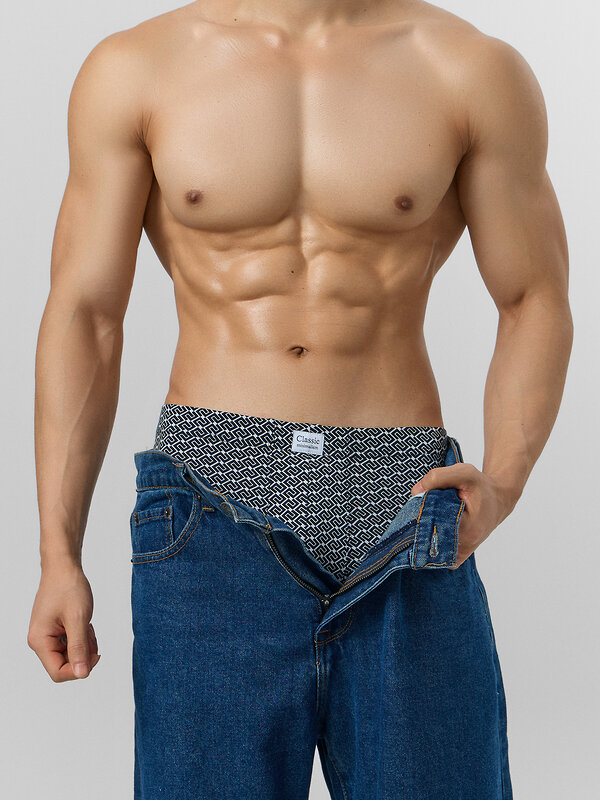 MARK FORMELLE Трусы 575115 411229-2 квадратный узор на черном +св.серый