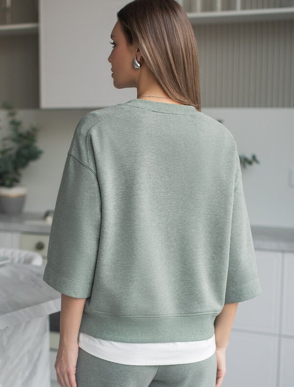 VILATTE Джемпер 575121 D49.139 оливковый меланж