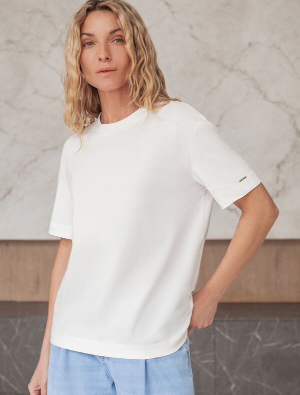 VILATTE Футболка 575135 D49.144 молочный