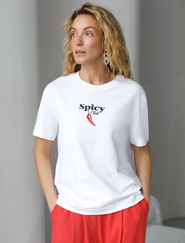 VILATTE Футболка 575141 D49.145 белый_spicy