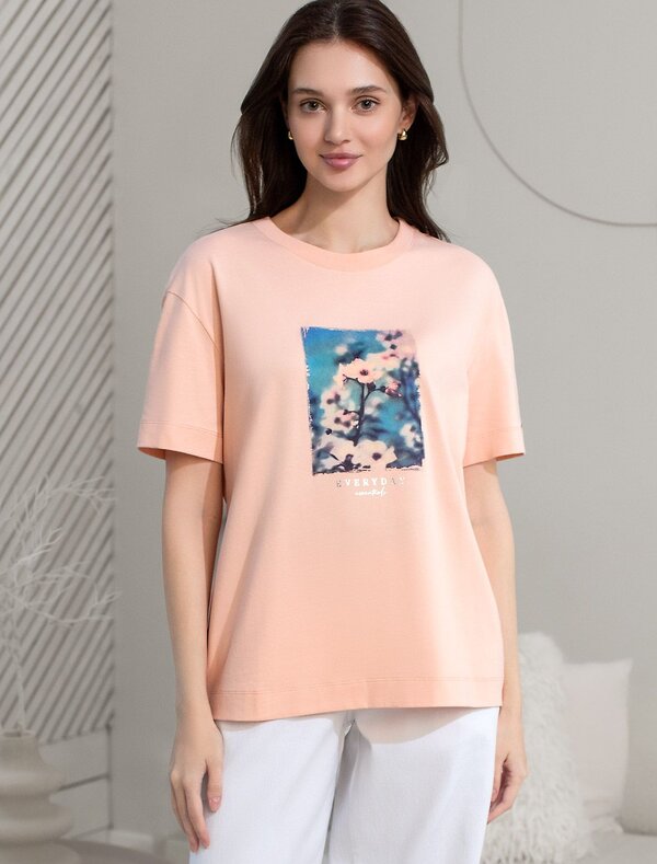 VILATTE Футболка 575145 D49.145 пудра_everyday