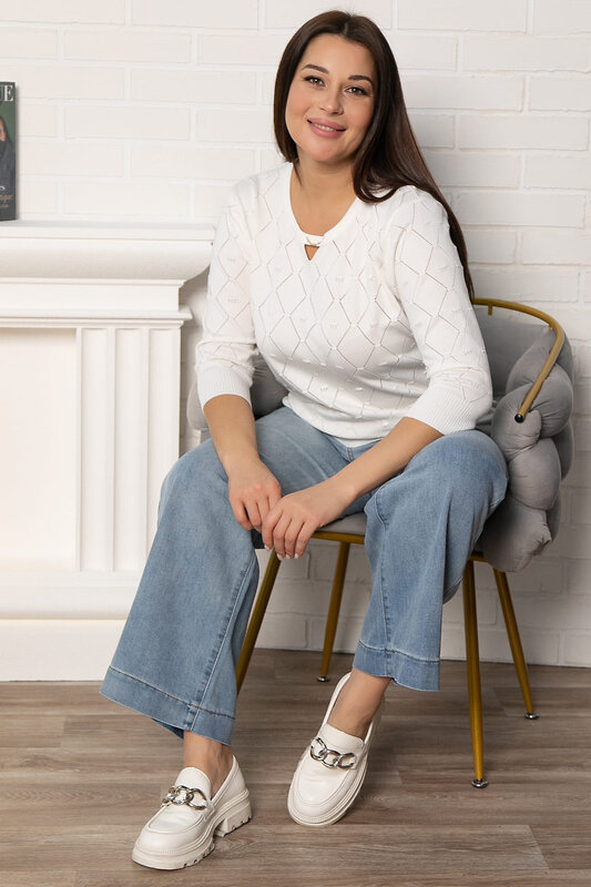 LT Collection Блуза 575165 Б14936-18М молочный