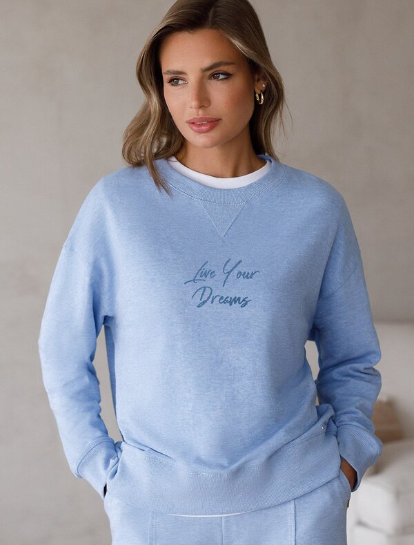 VILATTE Джемпер 575292 D49.140 голубой меланж_dreams