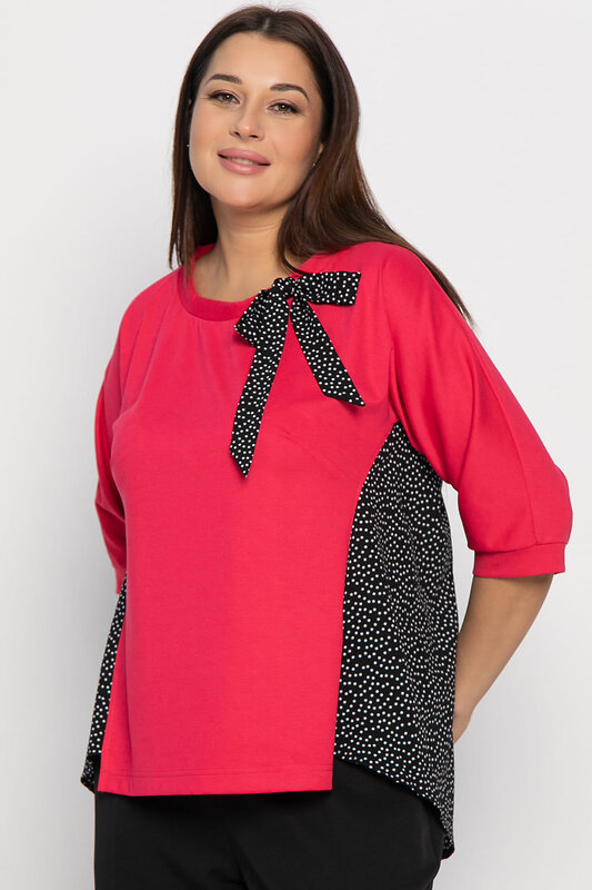 LT Collection Блуза 575308 Б14990-18М малиновый/черный