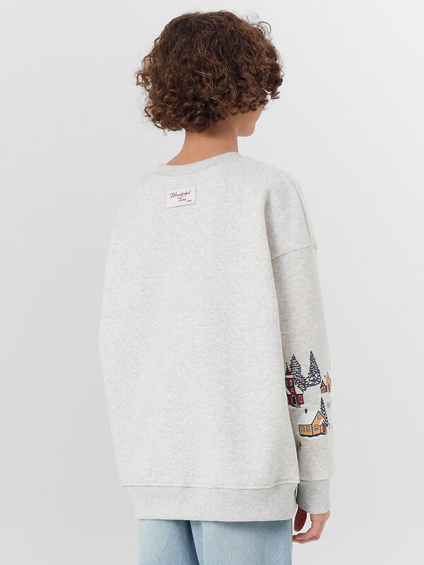 MARK FORMELLE Свитшот 575351 123437/1 серый меланж+печать3