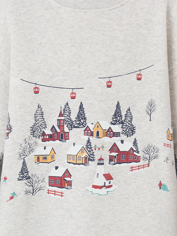 MARK FORMELLE Свитшот 575351 123437/1 серый меланж+печать3