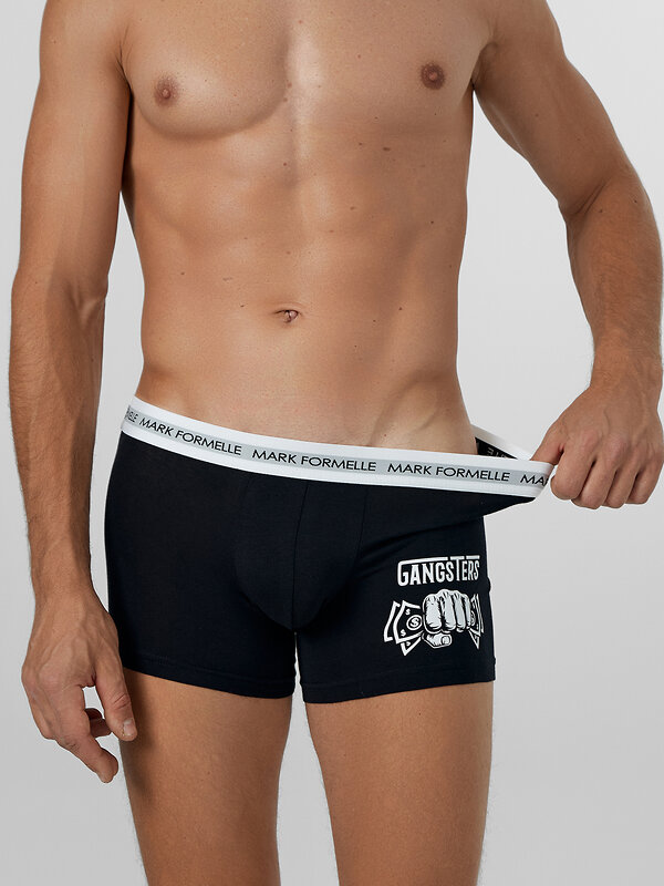 MARK FORMELLE Трусы 575374 411221-2 черный +пистолеты и деньги на черном