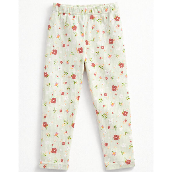 YOULALA Лосины 575414 1898700104 нежно-зеленый/цветы