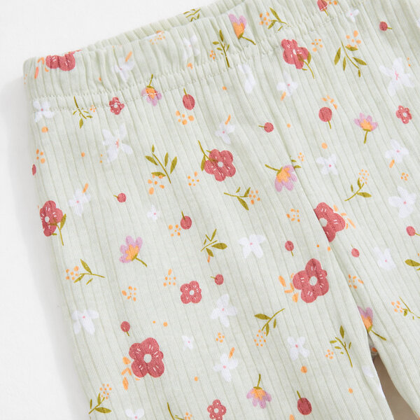 YOULALA Лосины 575414 1898700104 нежно-зеленый/цветы