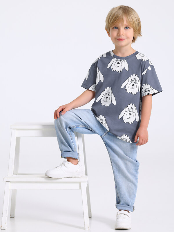 Апрель Футболка 575453 1ПДФК4590001н мастиф на темно-сером