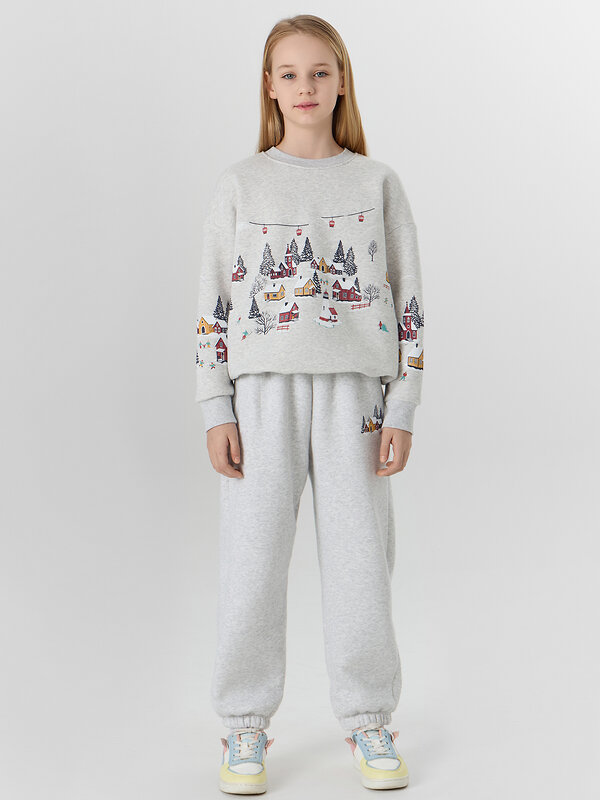 MARK FORMELLE Брюки 575475 187770-1 серый меланж+печать