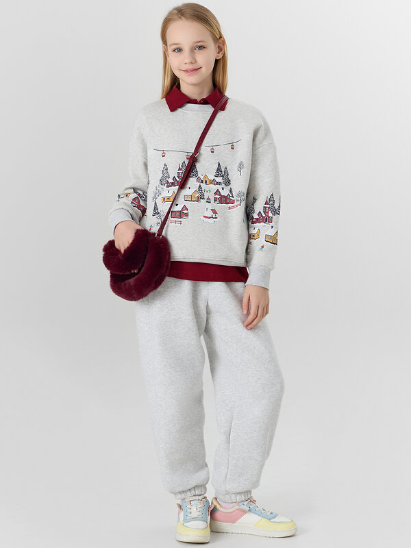 MARK FORMELLE Брюки 575475 187770-1 серый меланж+печать