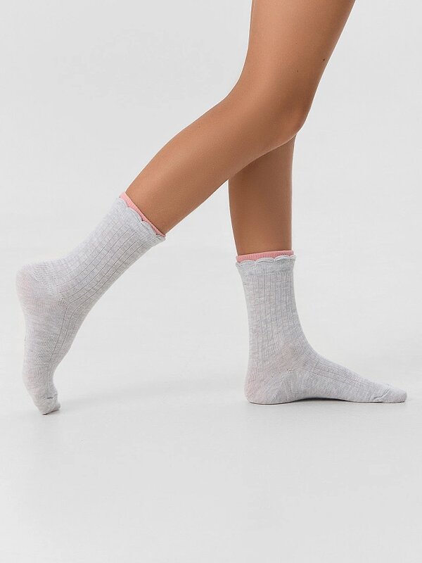 MARK FORMELLE Детские носки 575571 430K-3166 св.сер.меланж /сухая роза