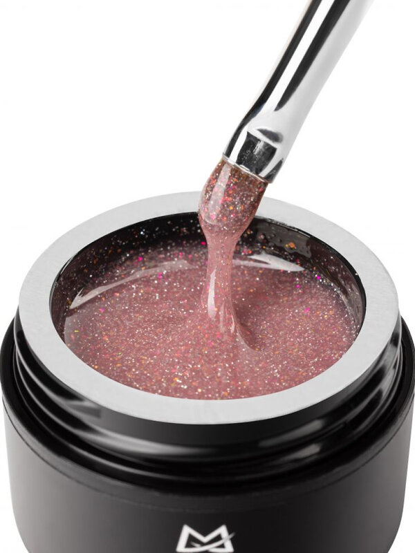 MANITA Гель моделирующий для ногтей с хлопьями юки / Builder Gel Flash №01, 15 мл 575778 28218 