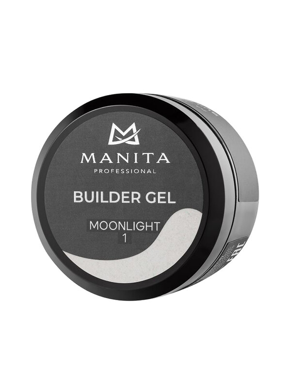 MANITA Гель моделирующий для ногтей с хлопьями юки / Builder Gel Moonlight №01, 15 мл 575784 28224 