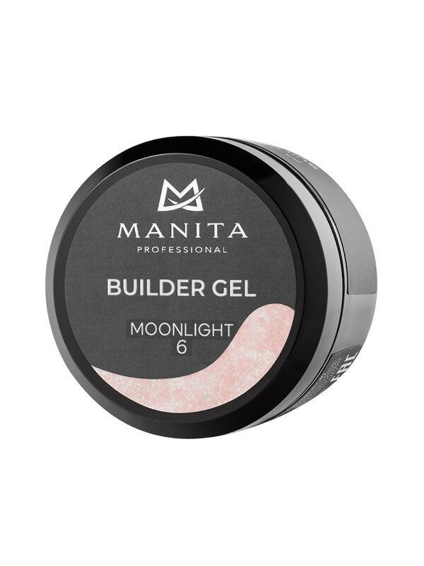 MANITA Гель моделирующий для ногтей с хлопьями юки / Builder Gel Moonlight №06, 15 мл 575785 28229 