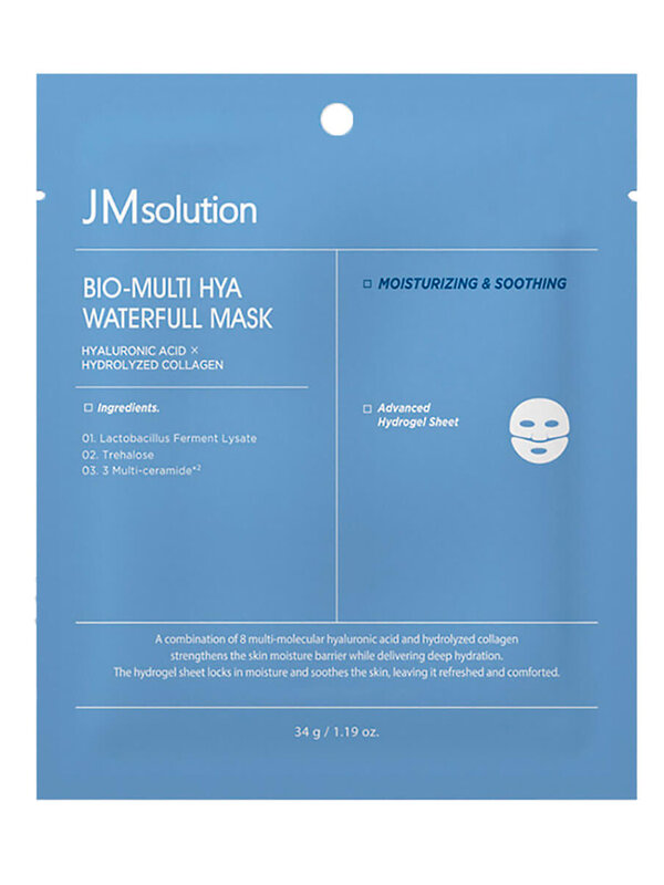 JMsolution Тающая гидрогелевая маска для лица с гиалуроновой кислотой / Bio-Multi Hya Waterfull Mask, 34 г 575792 28260 