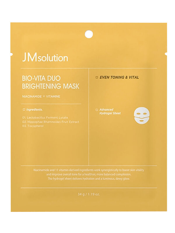 JMsolution Тающая гидрогелевая маска с ниацинамидом / Bio-Vita Duo Brightening Mask, 34 г 575800 28262 