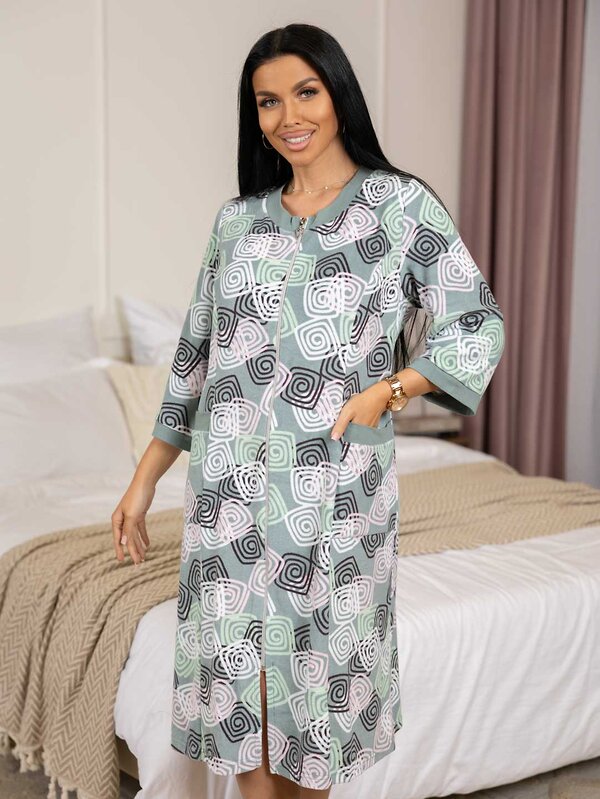 Текс-плюс Халат 575829 НФ-00245898 Ментол,розовый