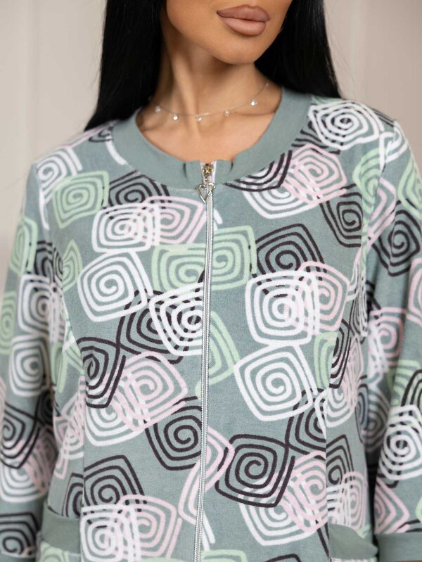 Текс-плюс Халат 575829 НФ-00245898 Ментол,розовый