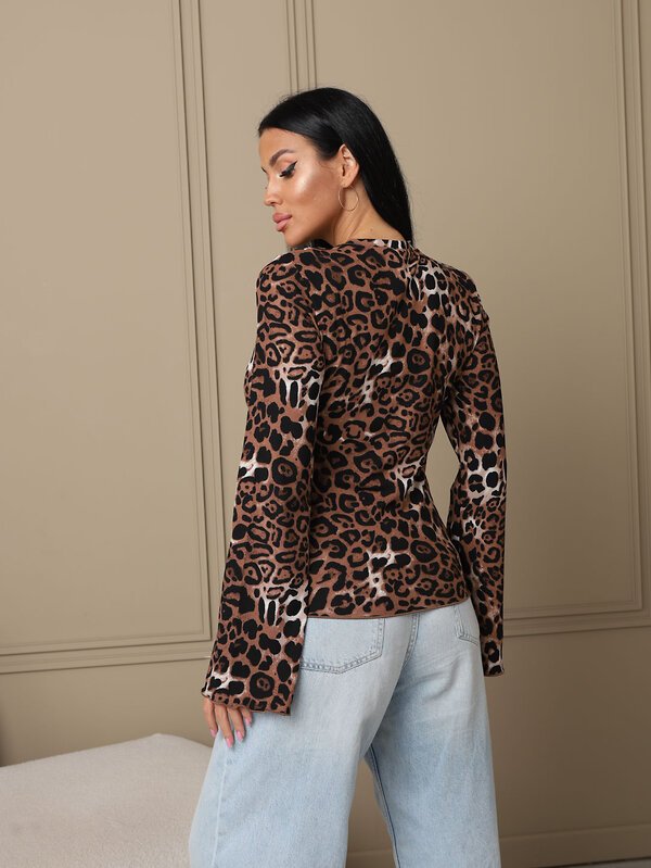 Текс-плюс Лонгслив 575830 НФ-00225633 Черный, бежевый