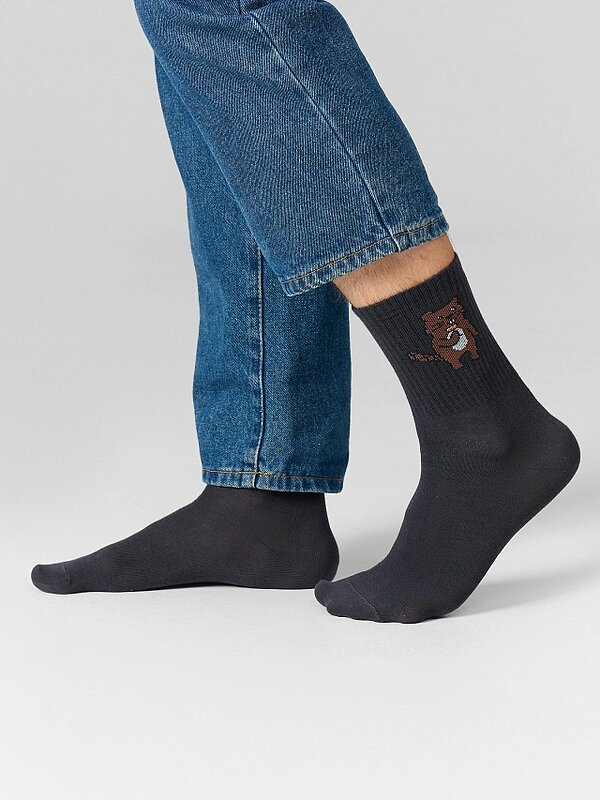 MARK FORMELLE Мужские носки 575962 107A-2904 графит /капучино /т.синий/