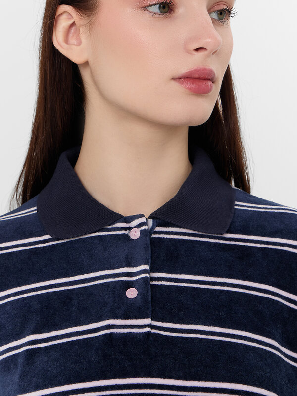 MARK FORMELLE Поло 575976 122851 розовая полоска на т.синем