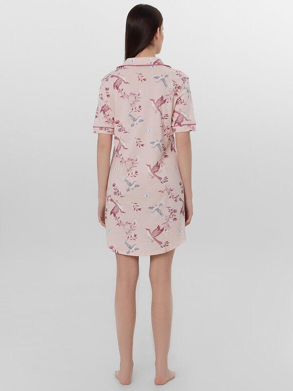 MARK FORMELLE Сорочка 576005 572403 птицы на нежно -розовом