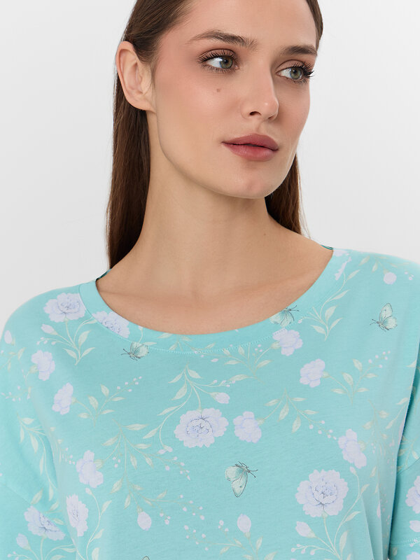 MARK FORMELLE Сорочка 576006 572310 цветы на мятном